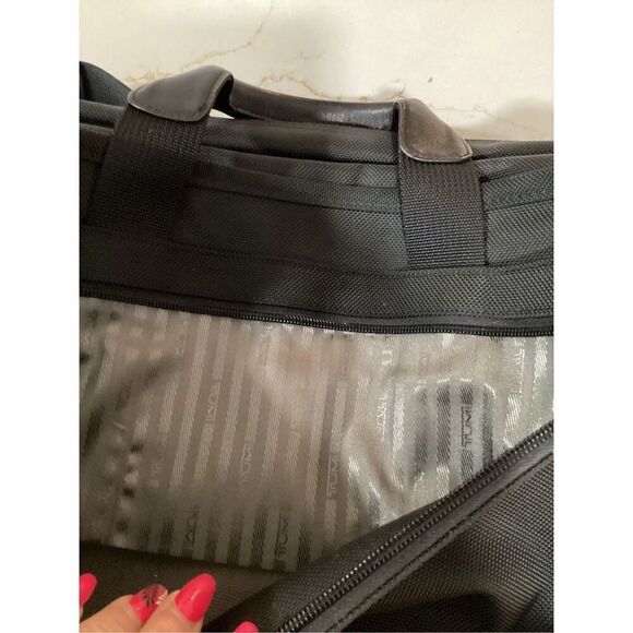 Tumi Alpha Laptop Computer Expandable Briefcase Messenger Bag Canvas Black - Picture 7 of 9